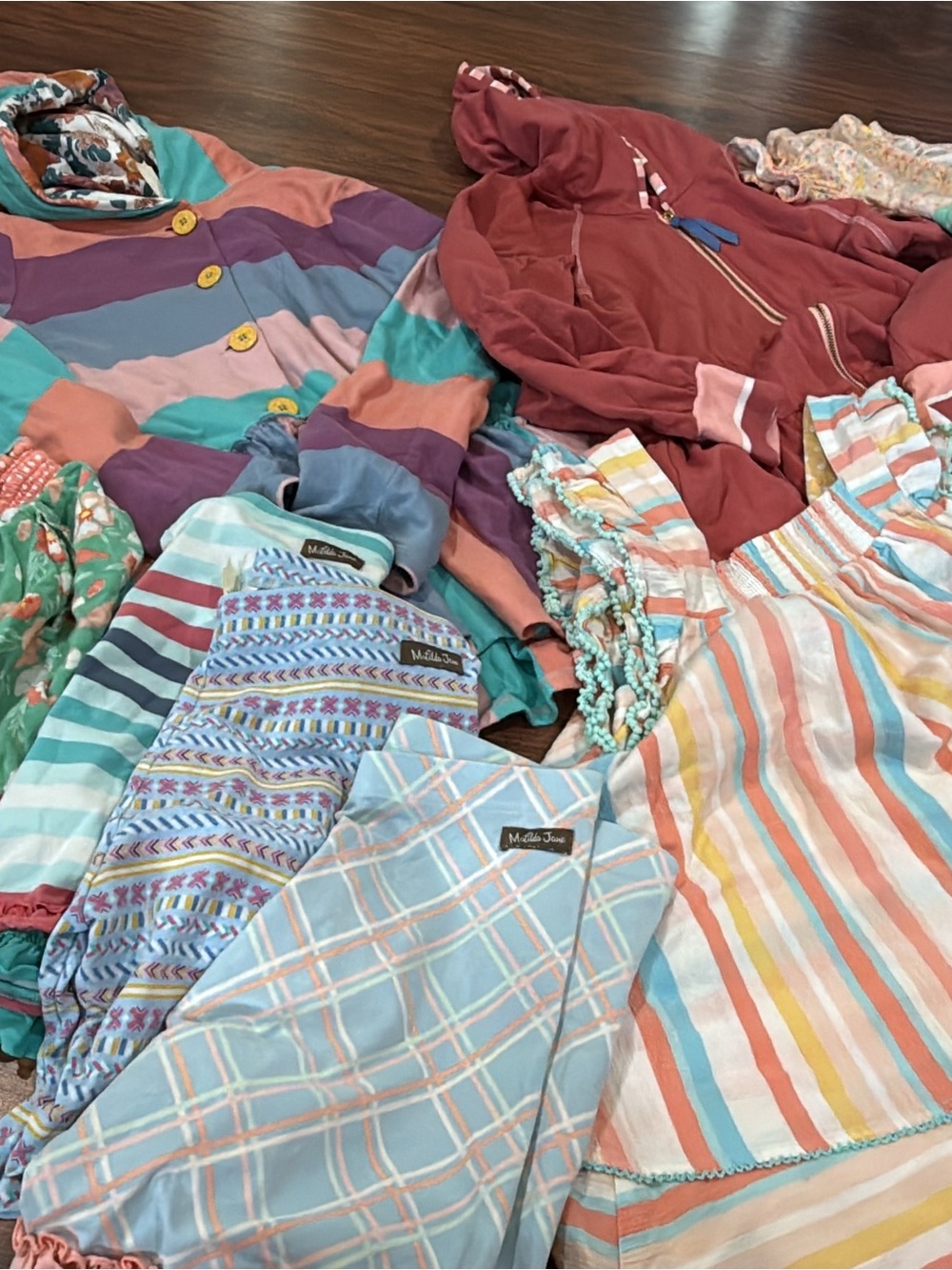 Colorful Mixed Girls' Clothing Lot - Pastel Stripes & Patterns